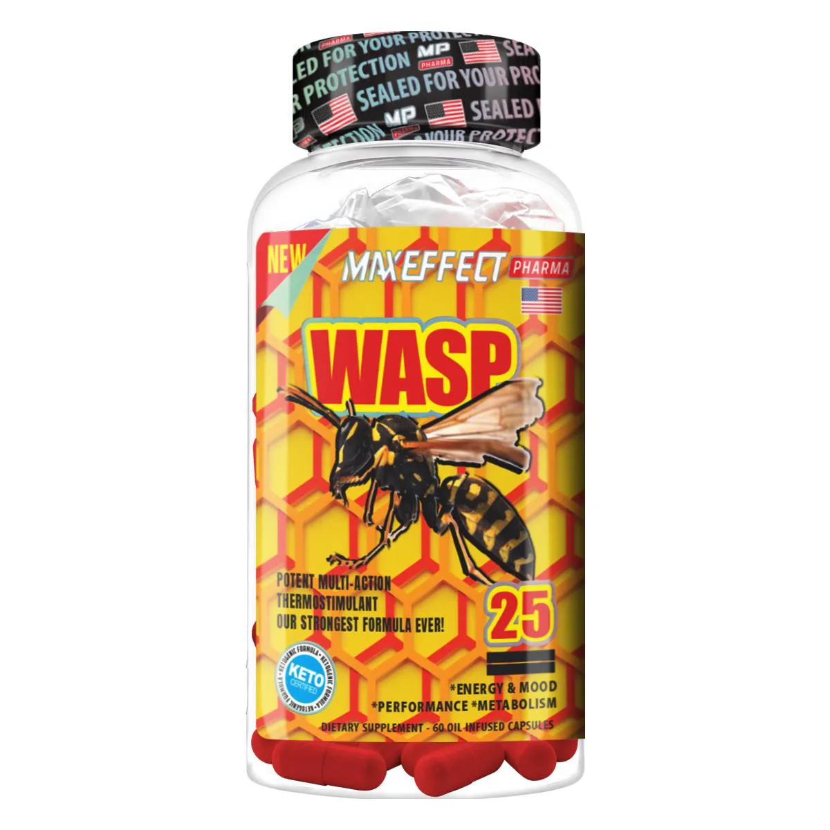 RED WASP 60 CAPS - MAXEFFECT PHARMA