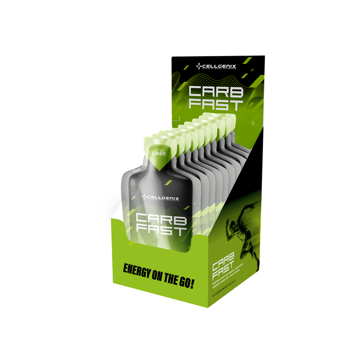 CARBFAST GEL DISPLAY C/10 SACHES - CELLGENIX - LIMAO